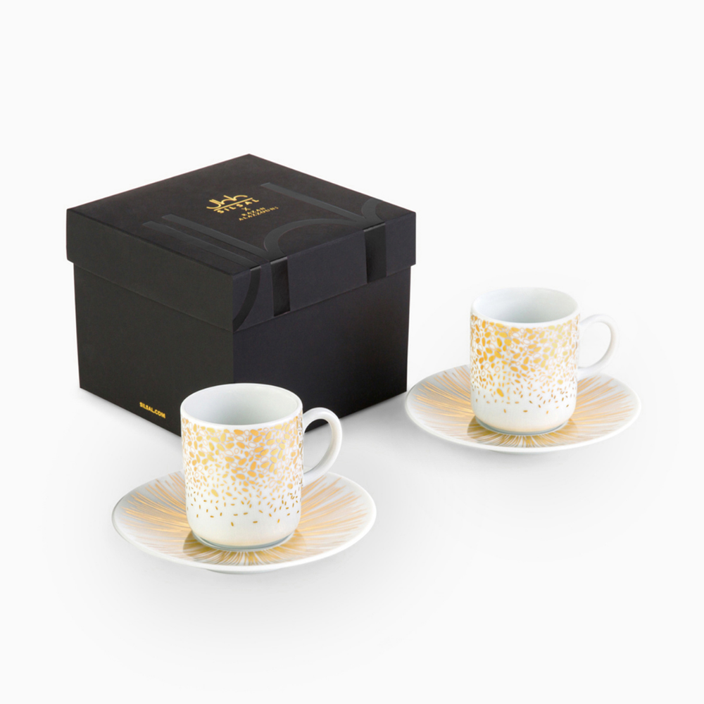 Silsal - Razan Alazzouni Tamrah Turkish Coffee Cups 2Pcs - Dates Spreads