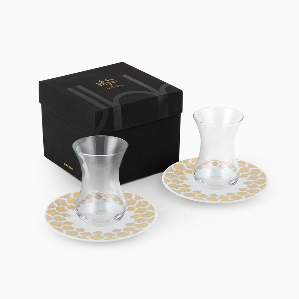 Silsal - Razan Alazzouni Tamrah Istikanah & Saucer 2Pcs - Palms