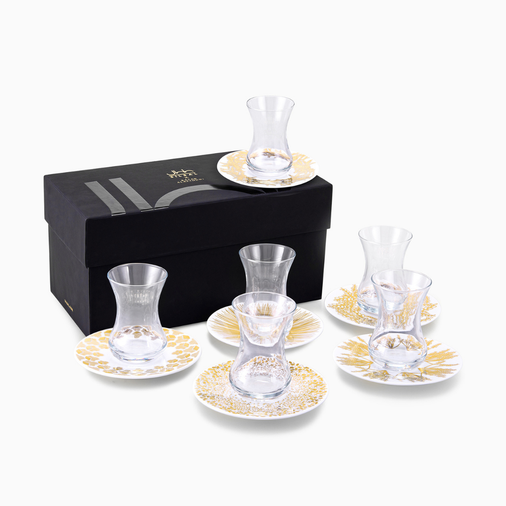 Silsal - Razan Alazzouni Tamrah Istikanahs & Saucers Set Of 6
