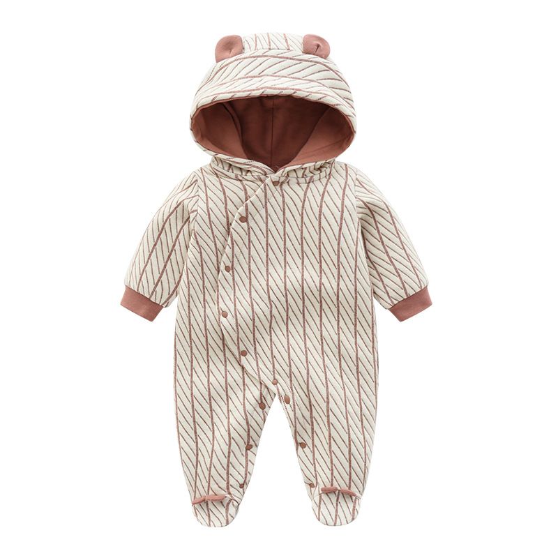 Sugar Rush - Solid Full Sleeves Baby Romper - Coffee