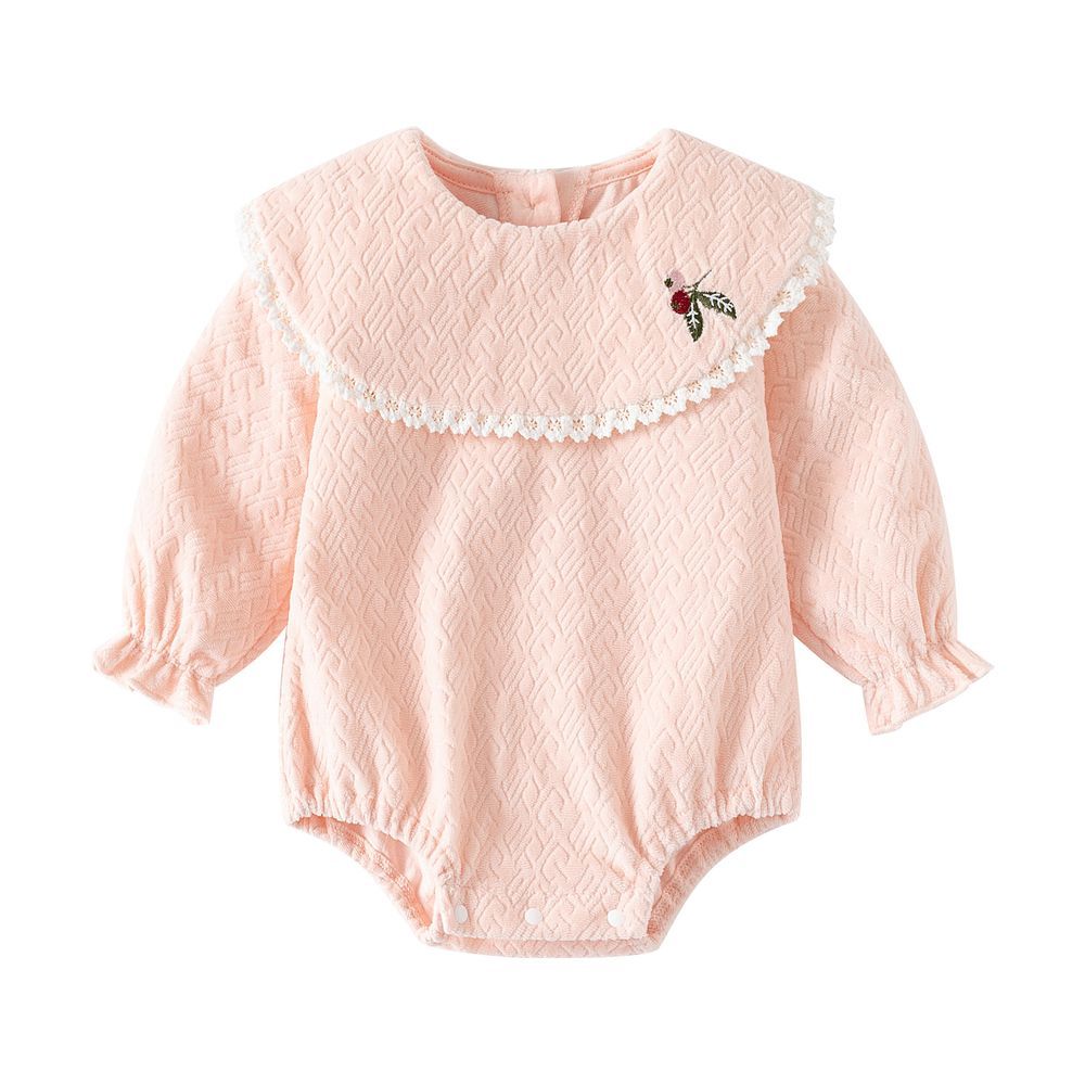 Sugar Rush - Solid Full Sleeves Romper - Pink