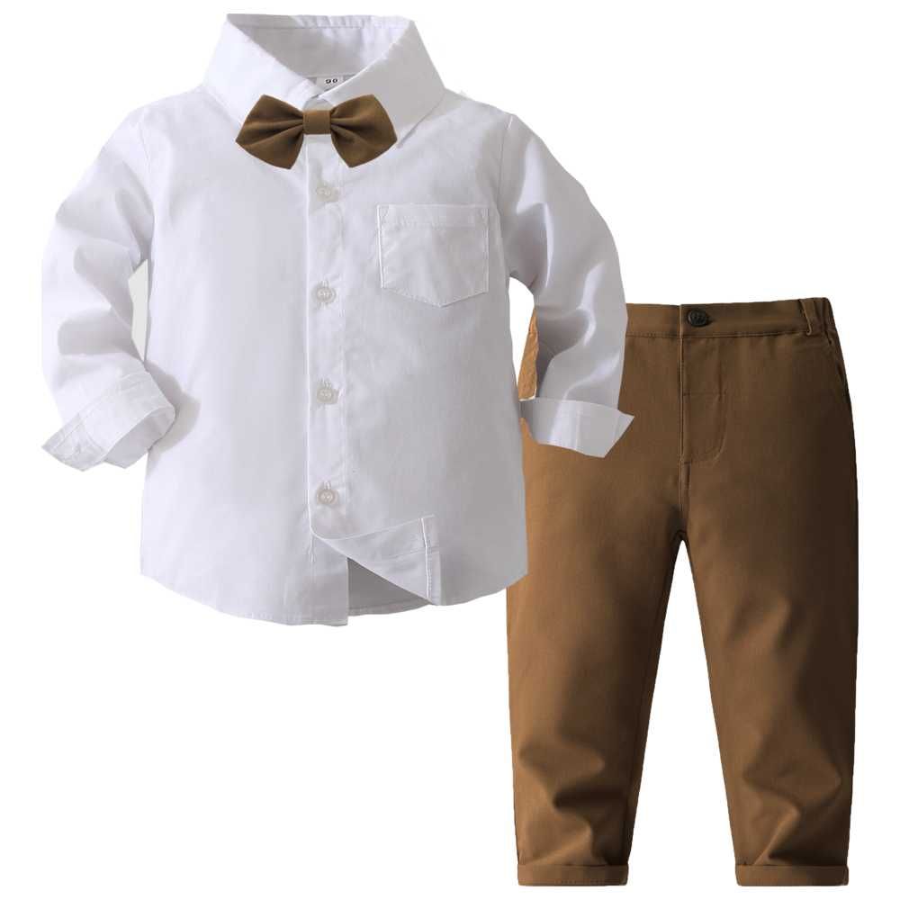 Sugar Rush - 3pc-Set - Full Sleeve Shirt, Bowtie & Pants - Khaki
