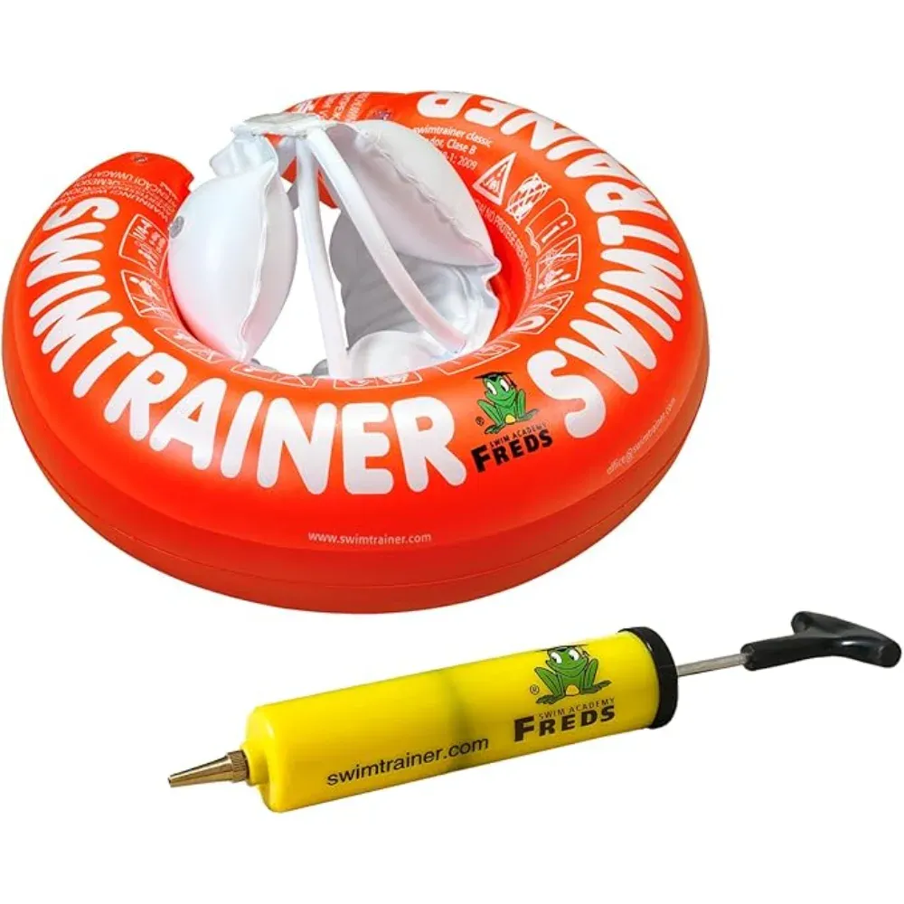 Freds Swim Academy - Swim Tube & Hand Pump - Red/Yellow