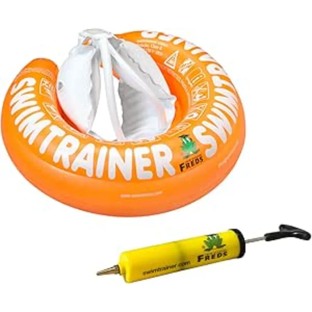 Freds Swim Academy - Swim Tube & Hand Pump - Orange/Yellow