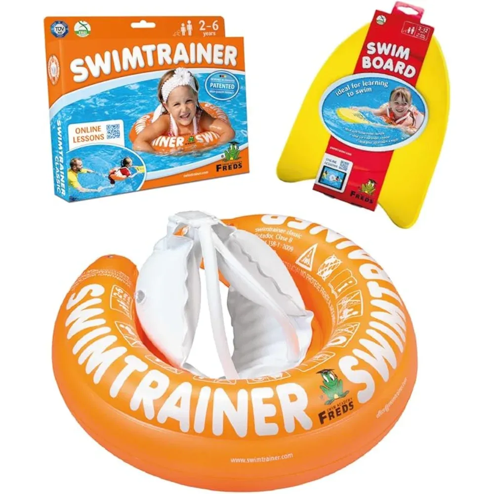 Freds Swim Academy - Swim Tube & Swimboard - Orange/Yellow