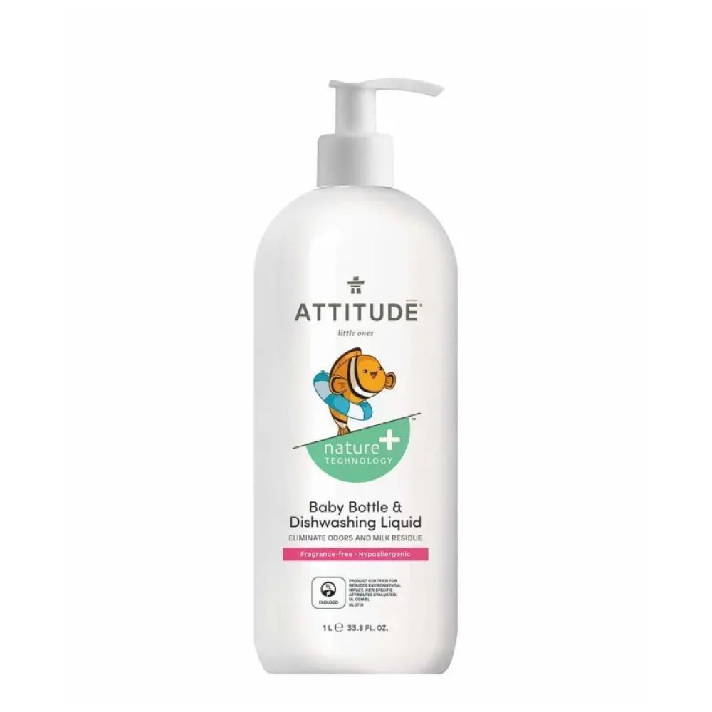 Attitude - Baby Bottle & Dishwashing Liquid - Unscented - 1 L