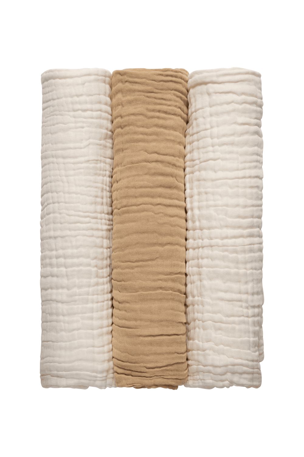 Anvi Baby - 100% Organic Cotton Muslin Bath Towel - Cloud & Sand - 3pcs