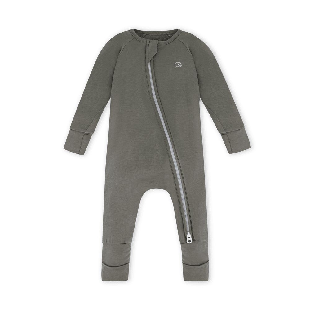 Anvi Baby - Organic Bamboo Zipper Romper - Olive