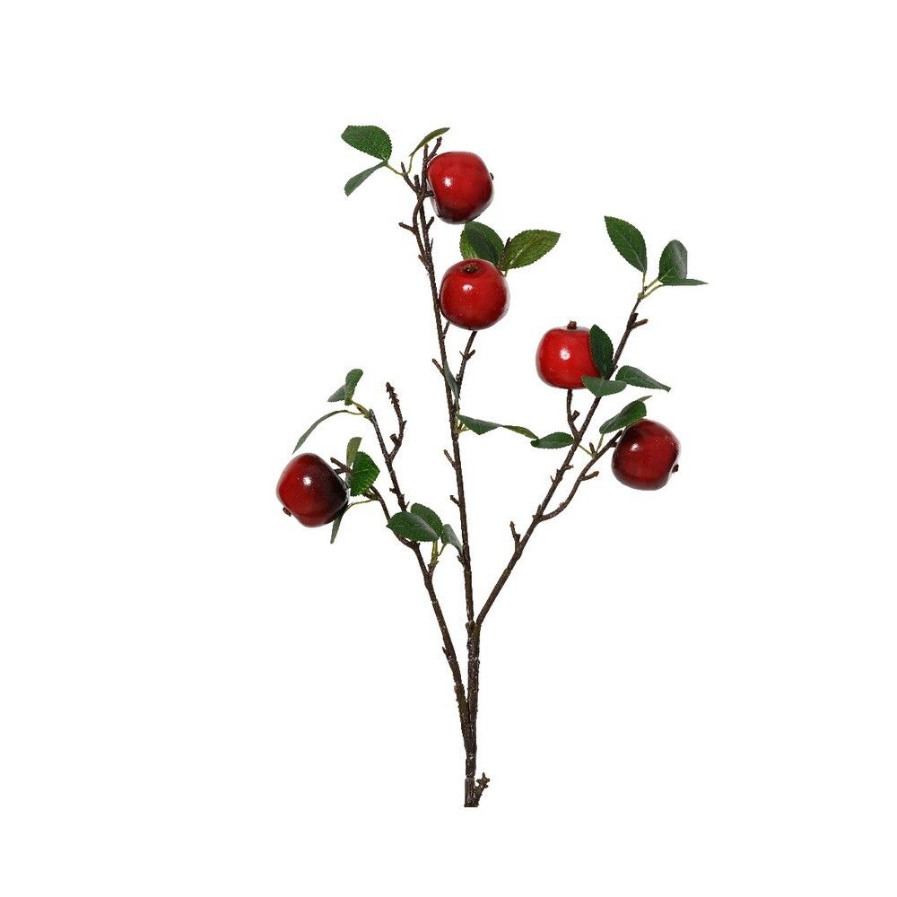 Kaemingk - Christmas Decoration Spray Foam Apple With Leaf - Red/Green