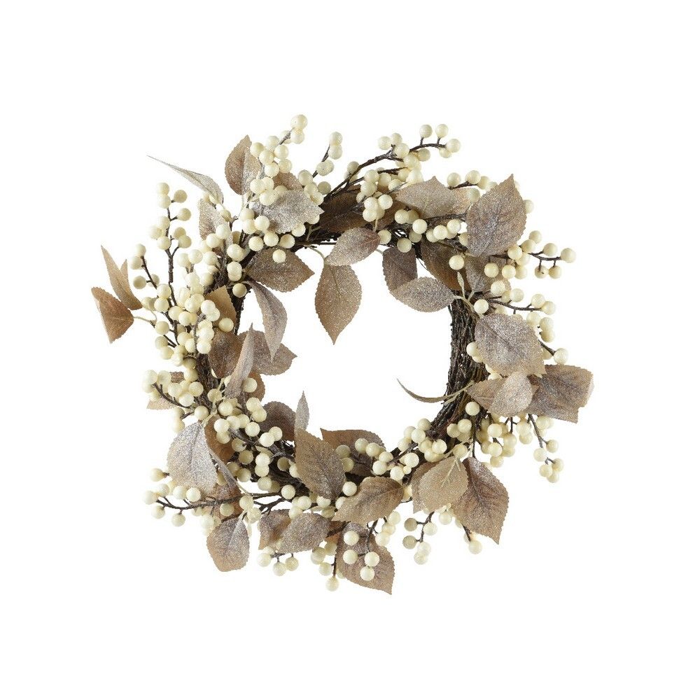 Kaemingk - Foam Glitter Wreath with Berries - 1pc