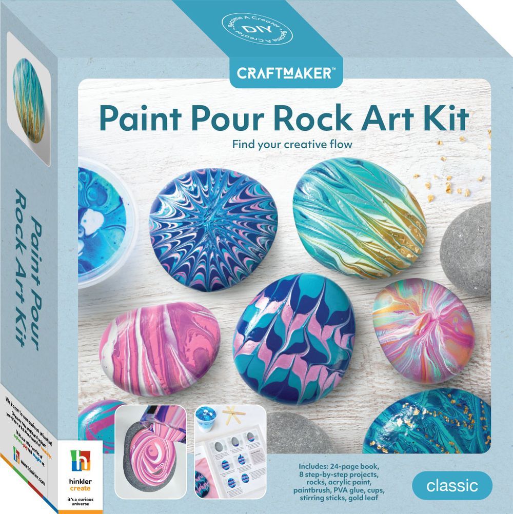 Hinkler - Paint Pour Rock Art Kit