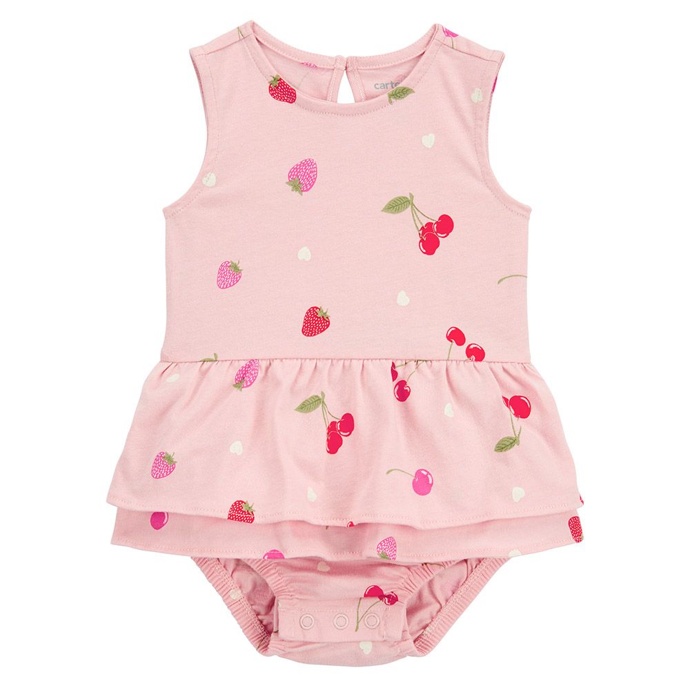Carters - Fruit Print Sleeveless Sunsuit - Pink
