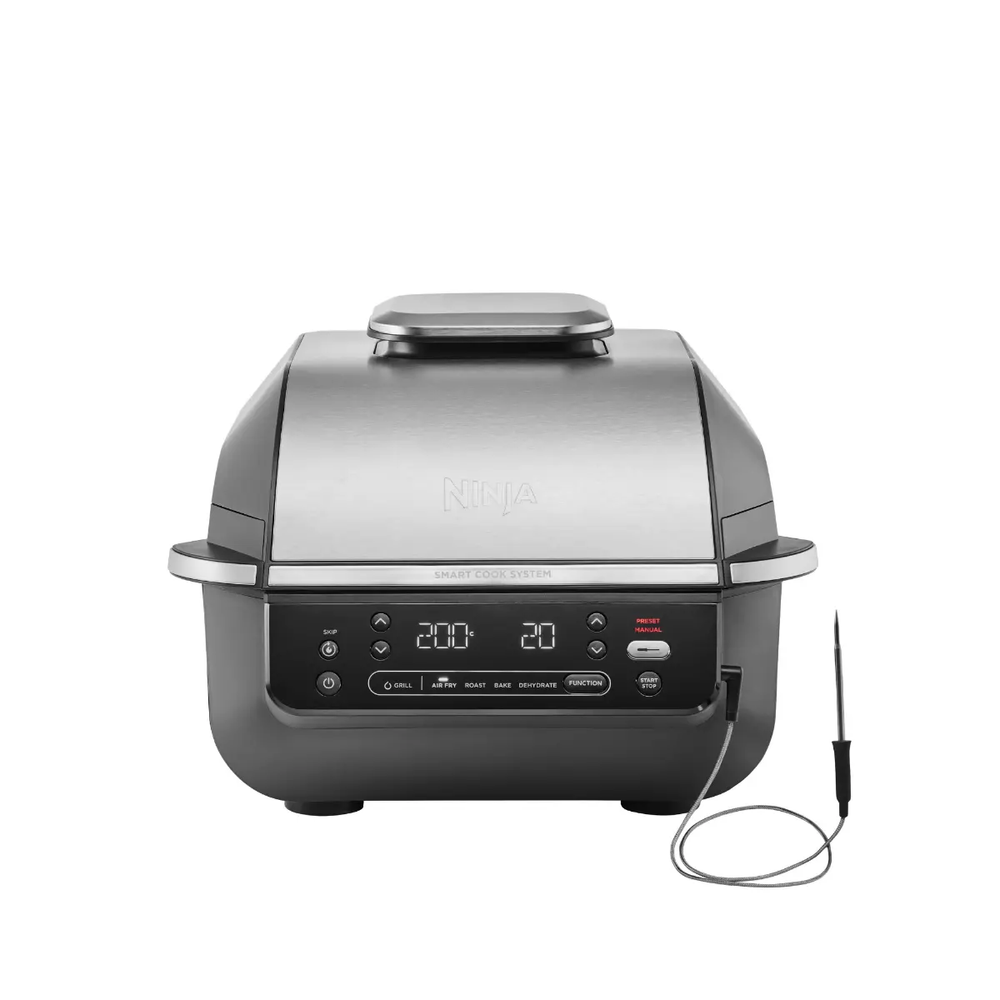 Ninja - 5-in-1 Indoor Grill And Air Fryer 5.7L - Black/Silver