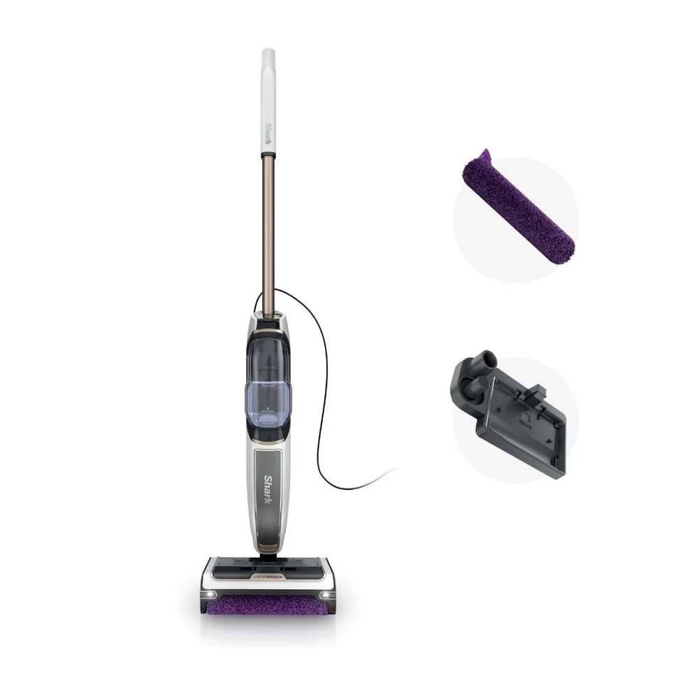 Shark - Steam Pickup 3-In-1 Steam Mop For Hard Floors - White