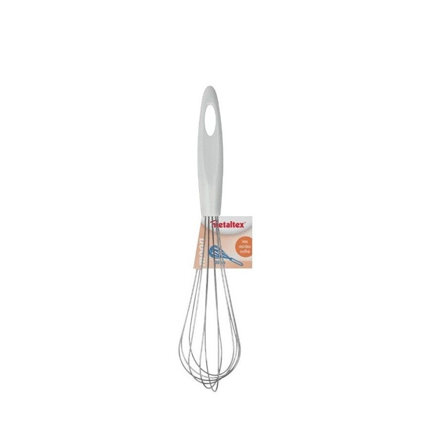 Metaltex - Stainless Steel Whisk With Ergonomic Non-Slip Grip Moon Egg Beater