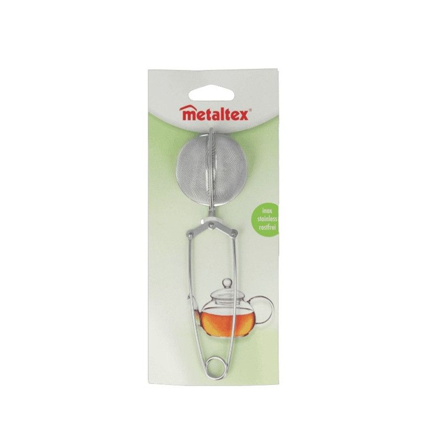 Metaltex - Stainless Steel Tea Infuser With Pliers Handle Fine Mesh Tea Brewer