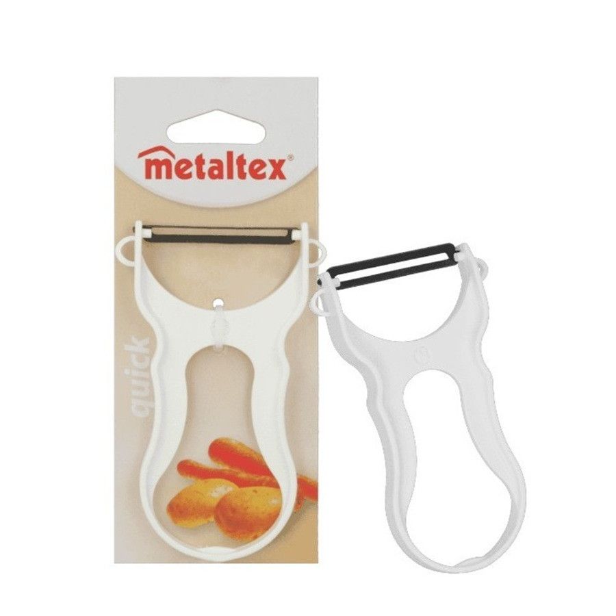 Metaltex - Hardened Stainless Steel Blade With Plastic Handle Quick Vegetable Peeler