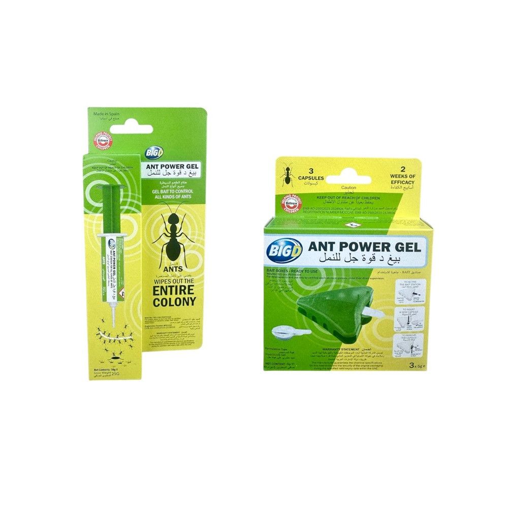 Big D - Ant Power Gel Bait Syringe And Capsules - 25 gm - 2 Pcs