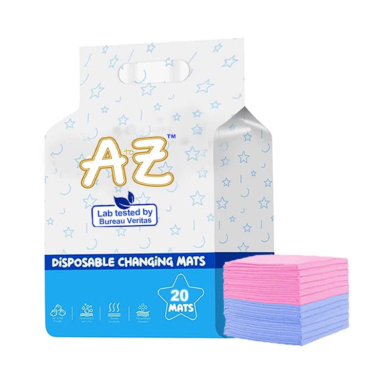 A To Z - Disposable Changing Mat - Pack of 20 - Blue/Pink - Large