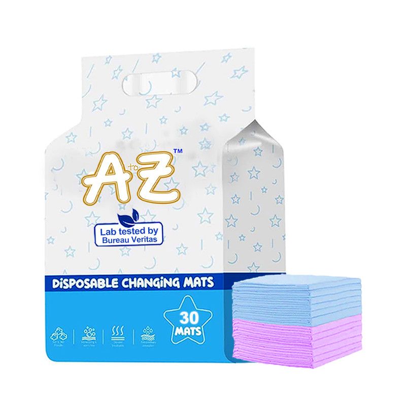 A To Z - Disposable Changing Mats - Blue/Lavender - 45x60 cm - 30 Pcs
