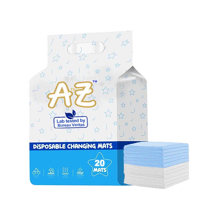 A To Z - Disposable Changing Mats - Pack of 20 - Blue/White - Large