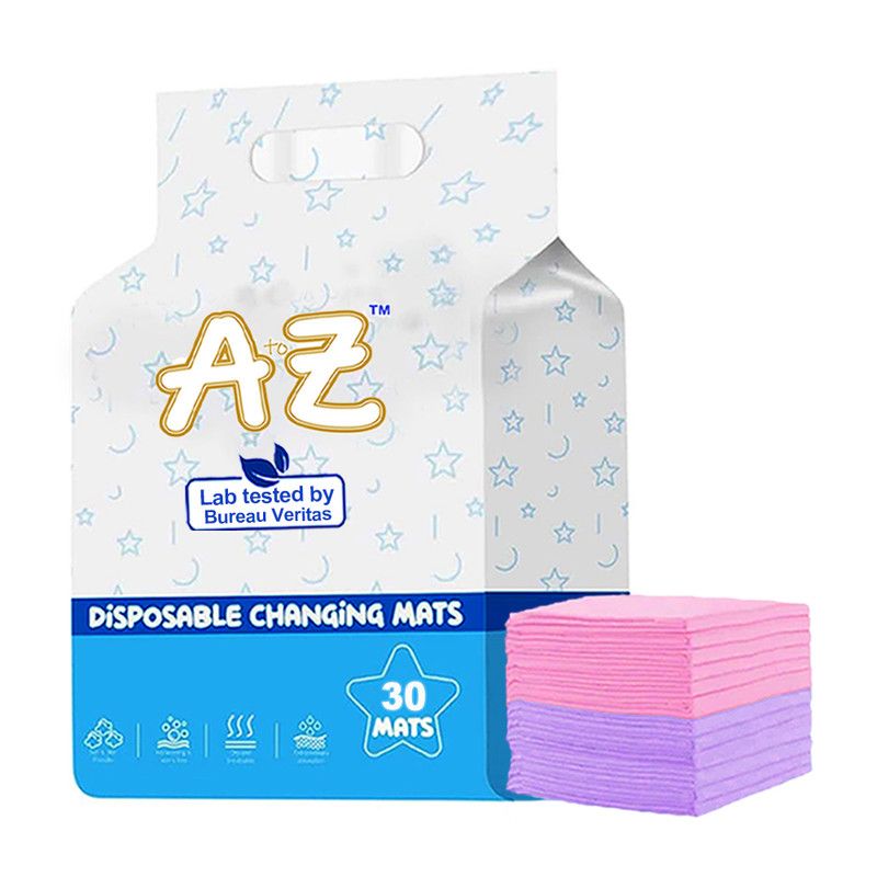 A To Z - Disposable Changing Mats - Pack of 30 - Lavender/Pink - Large