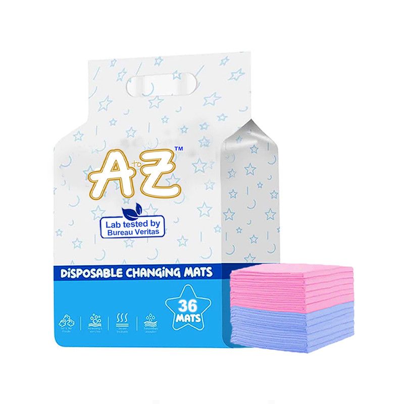 A To Z - Disposable Changing Mats - Pack of 36 - Blue/Pink - Large