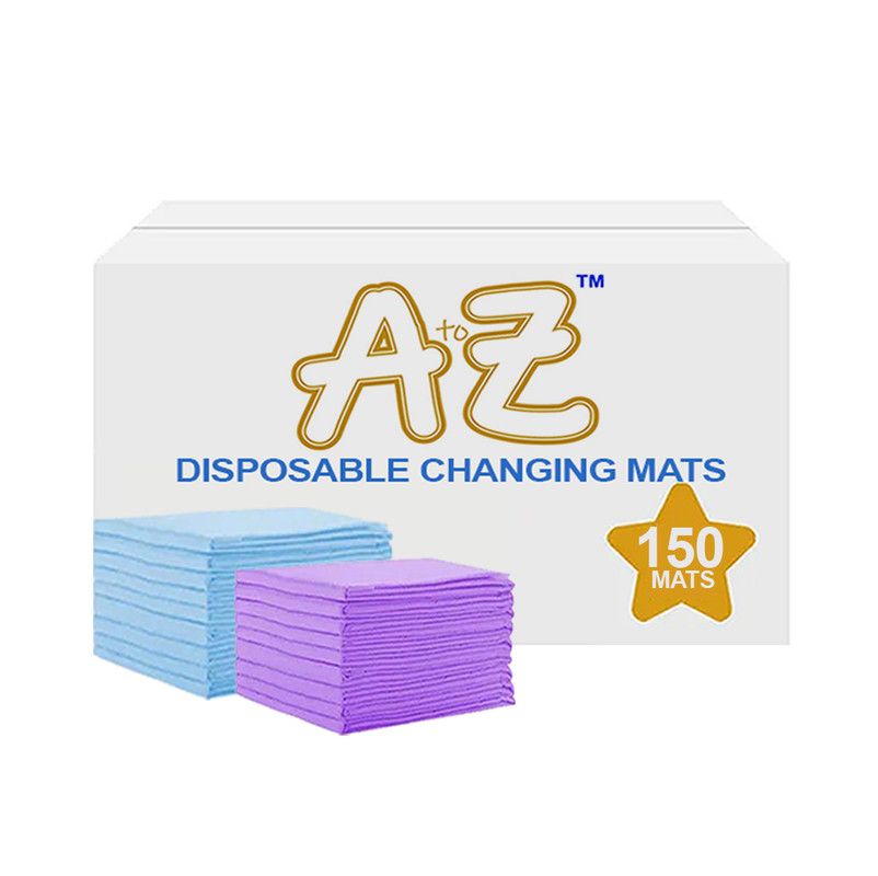 A To Z - Disposable Changing Mats - Pack of 150 - Blue/Lavender - Large