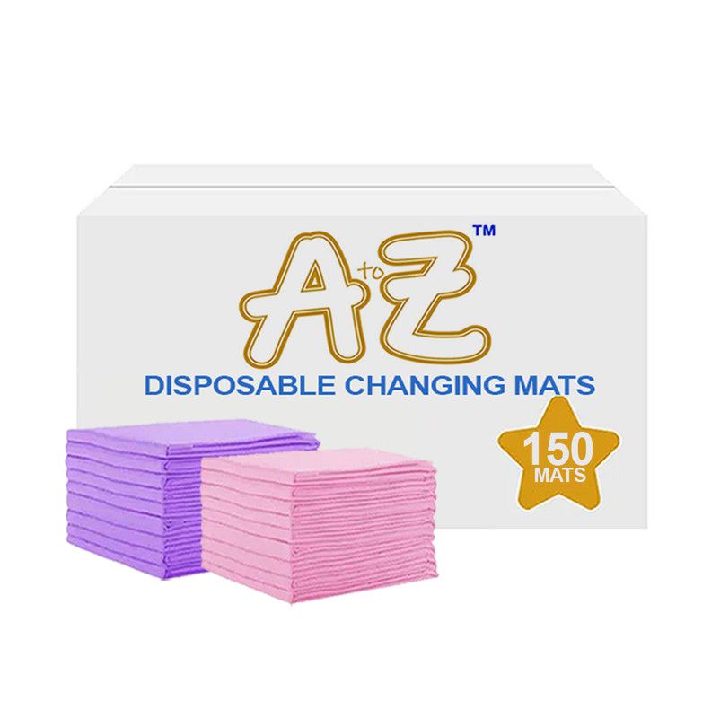 A To Z - Disposable Changing Mats - Pack of 150 - Pink/Lavender - Large