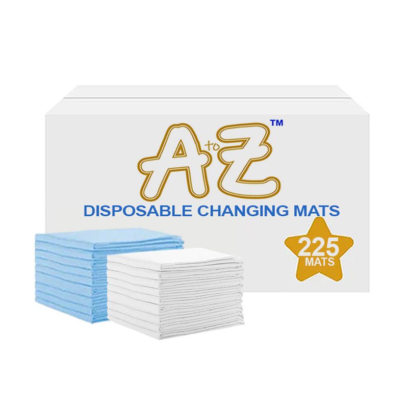 A To Z - Disposable Changing Mats - Pack of 225 - Blue/White - Large