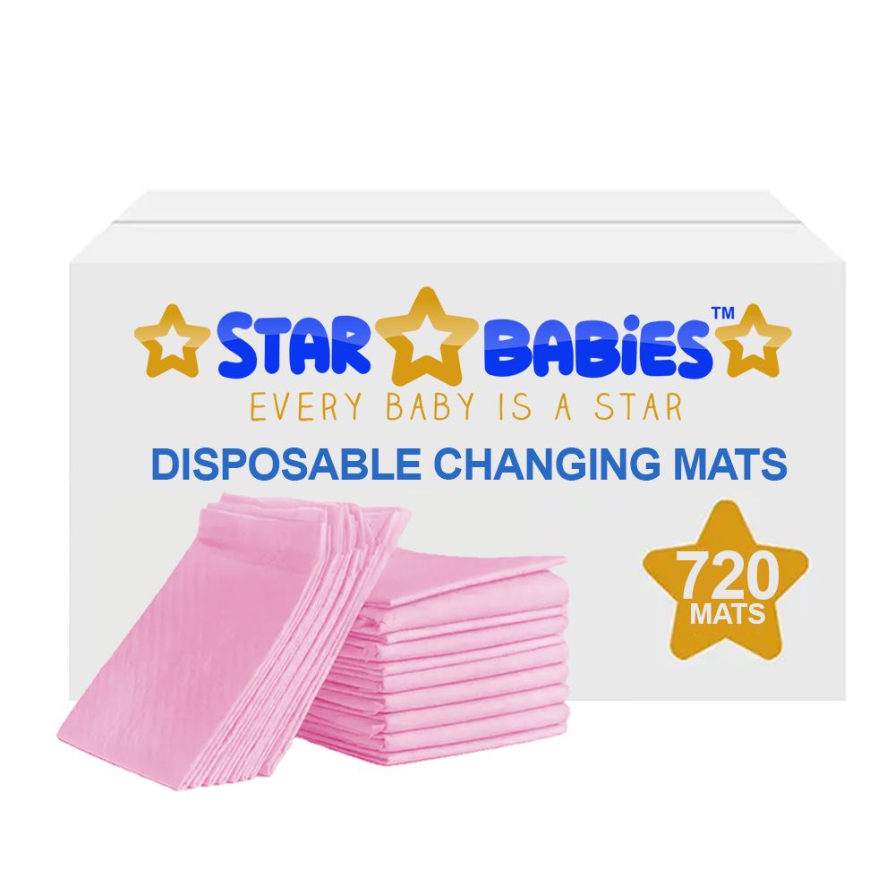Star Babies - Disposable Changing Mats - 720 Pcs - Pink