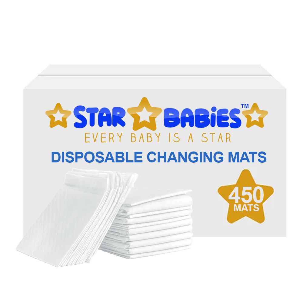 Star Babies - Disposable Changing Mats - 450 Pcs - White