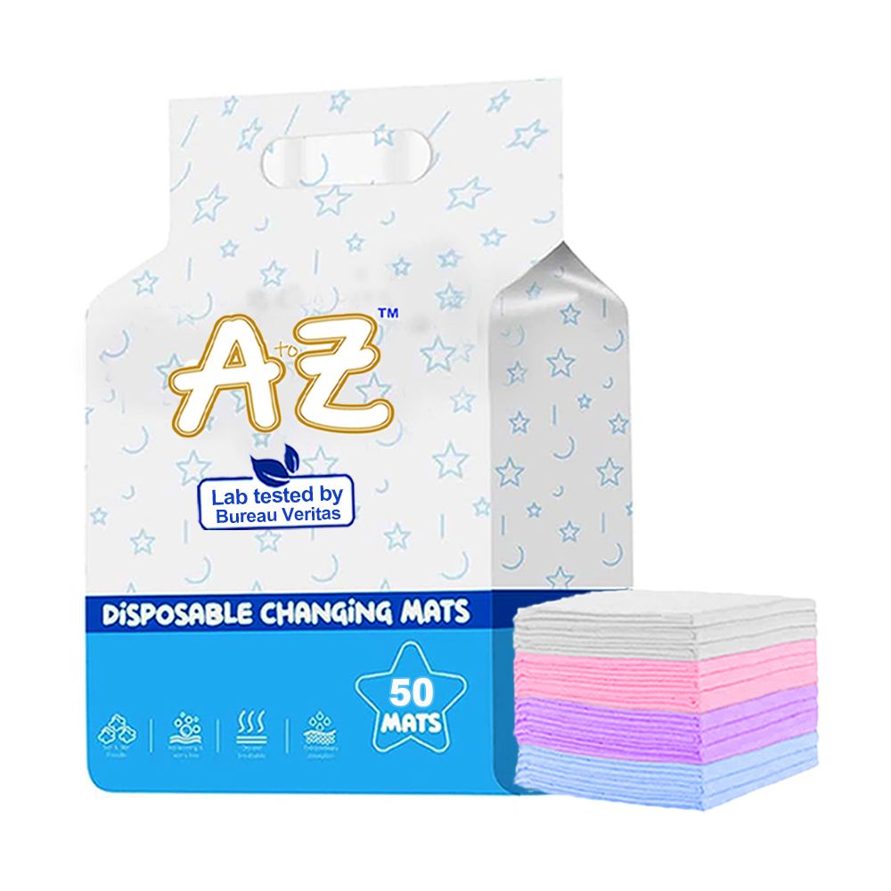A To Z - Disposable Changing Mats - 50 Pcs - Multicolor - Large