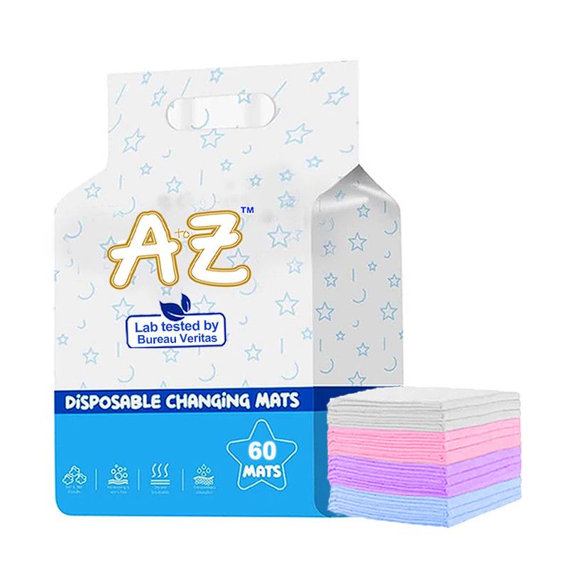 A To Z - Disposable Changing Mats - Pack of 60 - Multicolor - Large