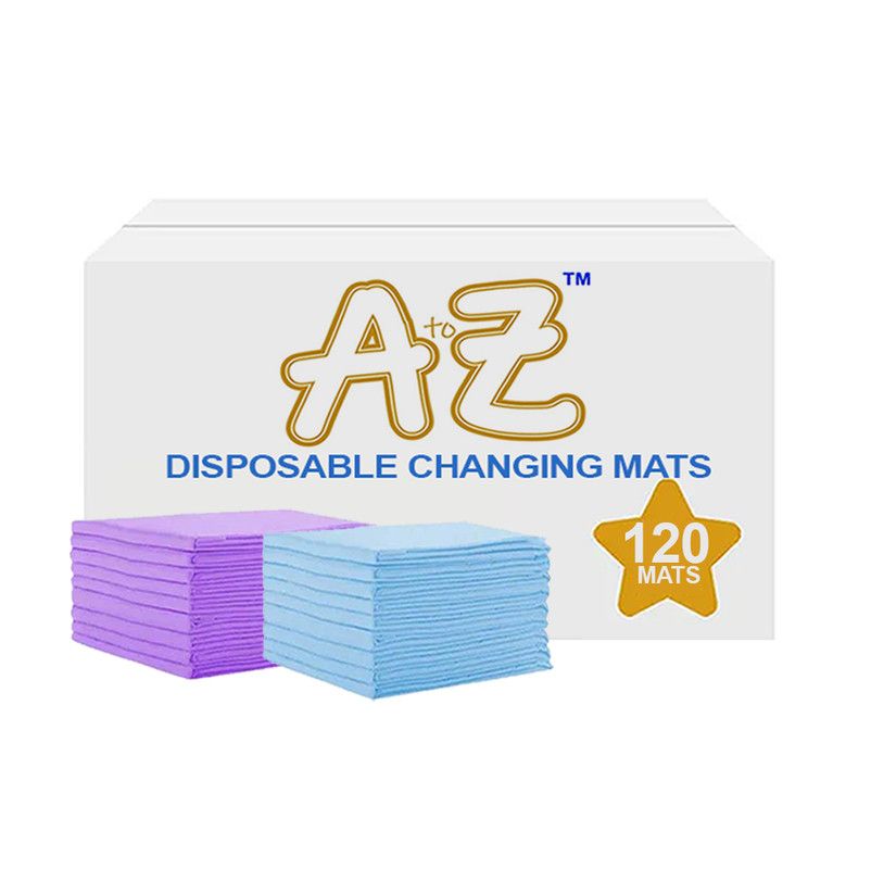 A To Z - Disposable Changing Mats - Pack of 120 - Blue/Lavender - Large