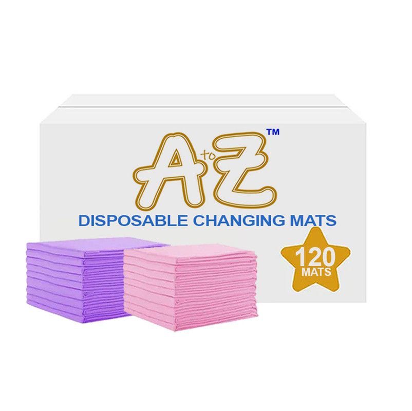 A To Z - Disposable Changing Mats - Pack of 120 - Pink/Lavender - Large