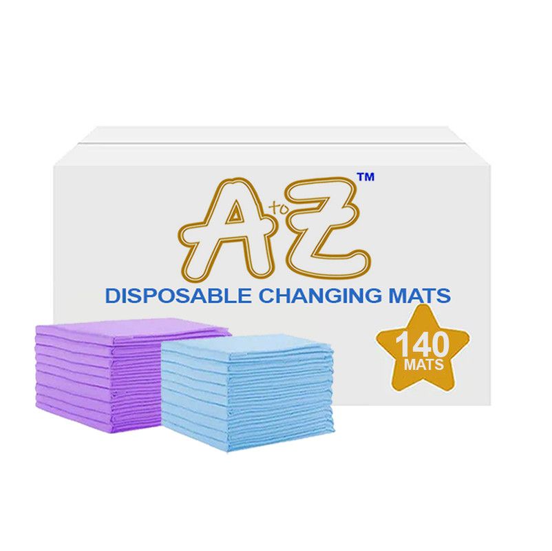 A To Z - Disposable Changing Mats - Pack of 140 - Blue/Lavender - Large