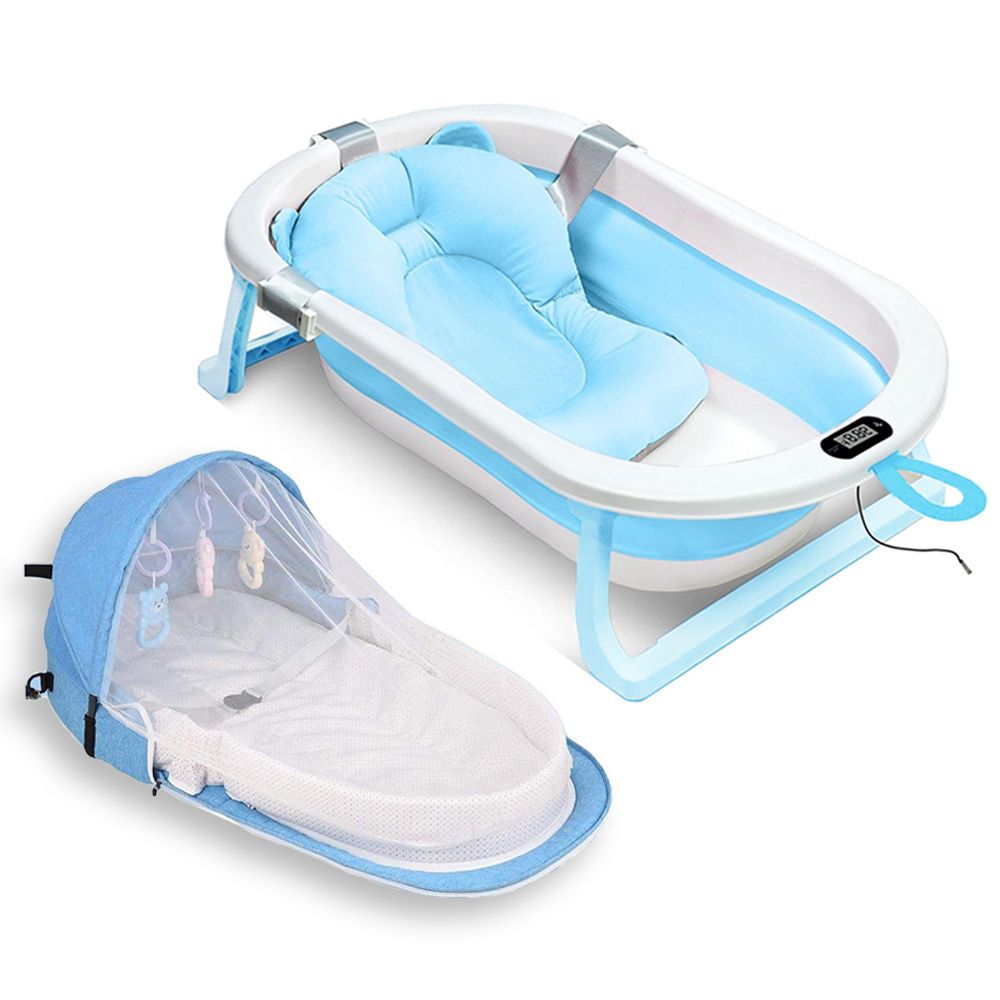 Star Babies - Baby Foldable Bathtub Combo Pack - Blue