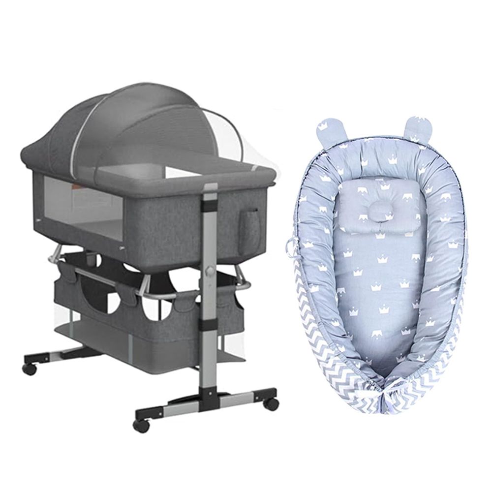Star Babies Baby - Crib & Sleeping Pod - Grey/Blue