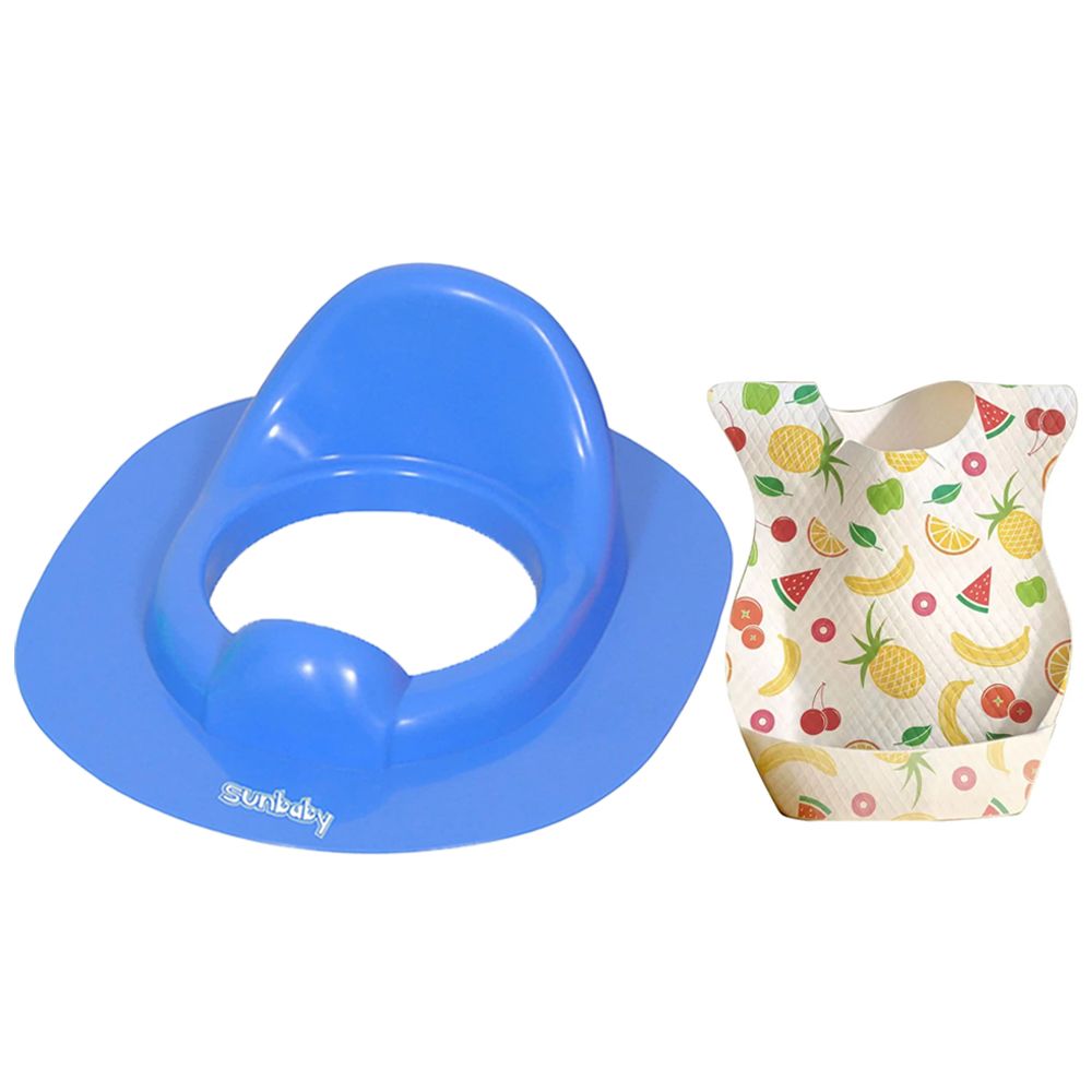 SunBaby - Potty Seat With Disposable Bibs 10pcs - Blue
