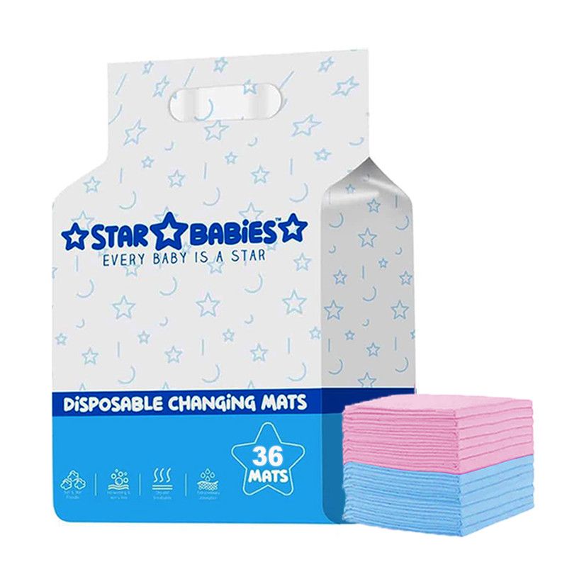 Star Babies - Disposable Changing Mats - Multicolor - 36 Pcs