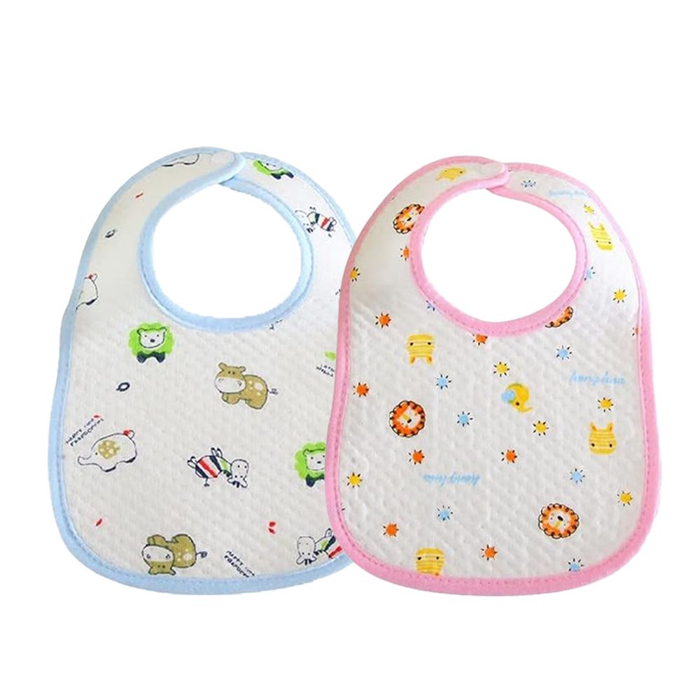 Star Babies - Cotton Bibs - Pack of 2 - Blue/Pink