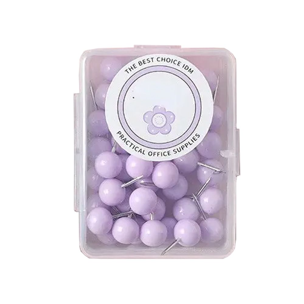 Star Babies - Push Pins - 40 Pcs - Purple - Small