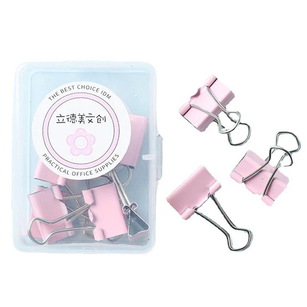 Star Babies - Long Tailed Metal Binder Clip - 8 Pcs - Pink