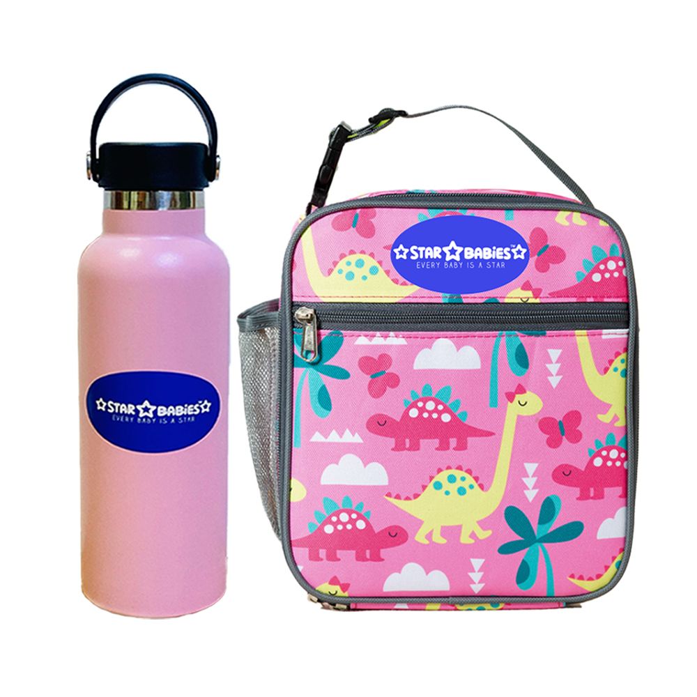 Star Babies - Back To School - Lunch Bag+Water Bottle - 600ml - Pink