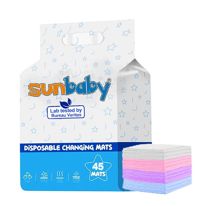 SunBaby - Disposable Changing Mats - Rainbow - 45x60 cm - 45 Pcs