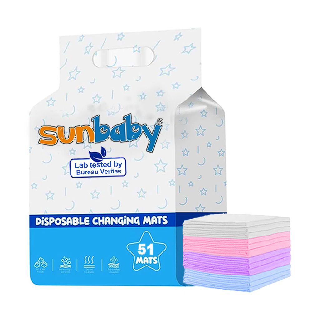 SunBaby - Disposable Changing Mats - Multicolor - 45x60 cm - 51 Pcs