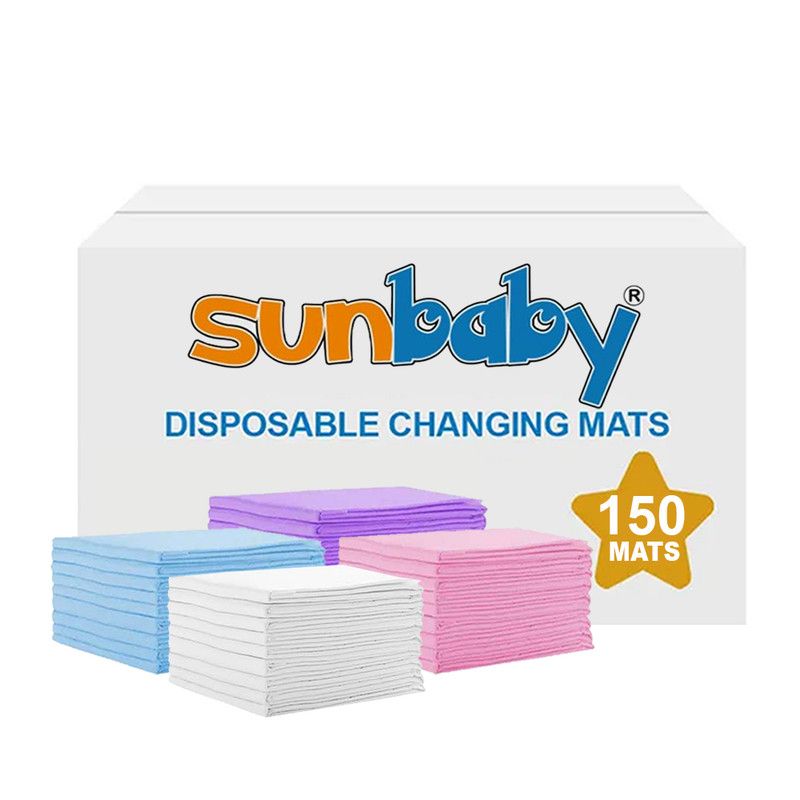 SunBaby - Disposable Changing Mats - 45x60 cm - 150 Pcs - Color May Vary