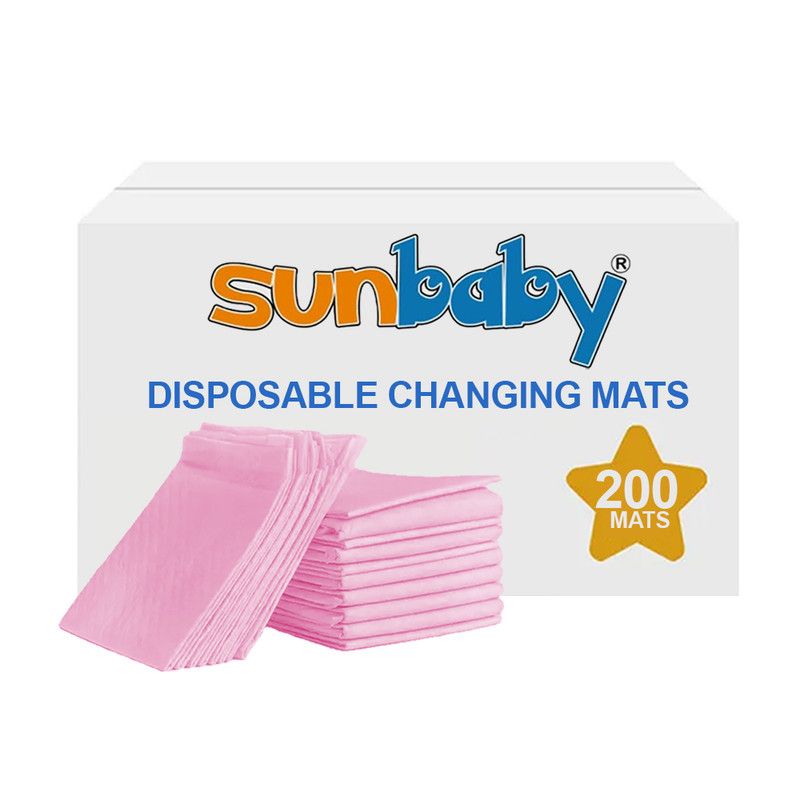 SunBaby - Disposable Changing Mats - Pink - 45x60 cm - 200 Pcs