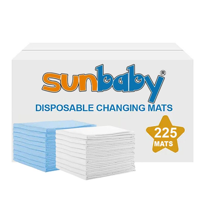 SunBaby - Disposable Changing Mats - Blue/White - 45x60 cm - 225 Pcs